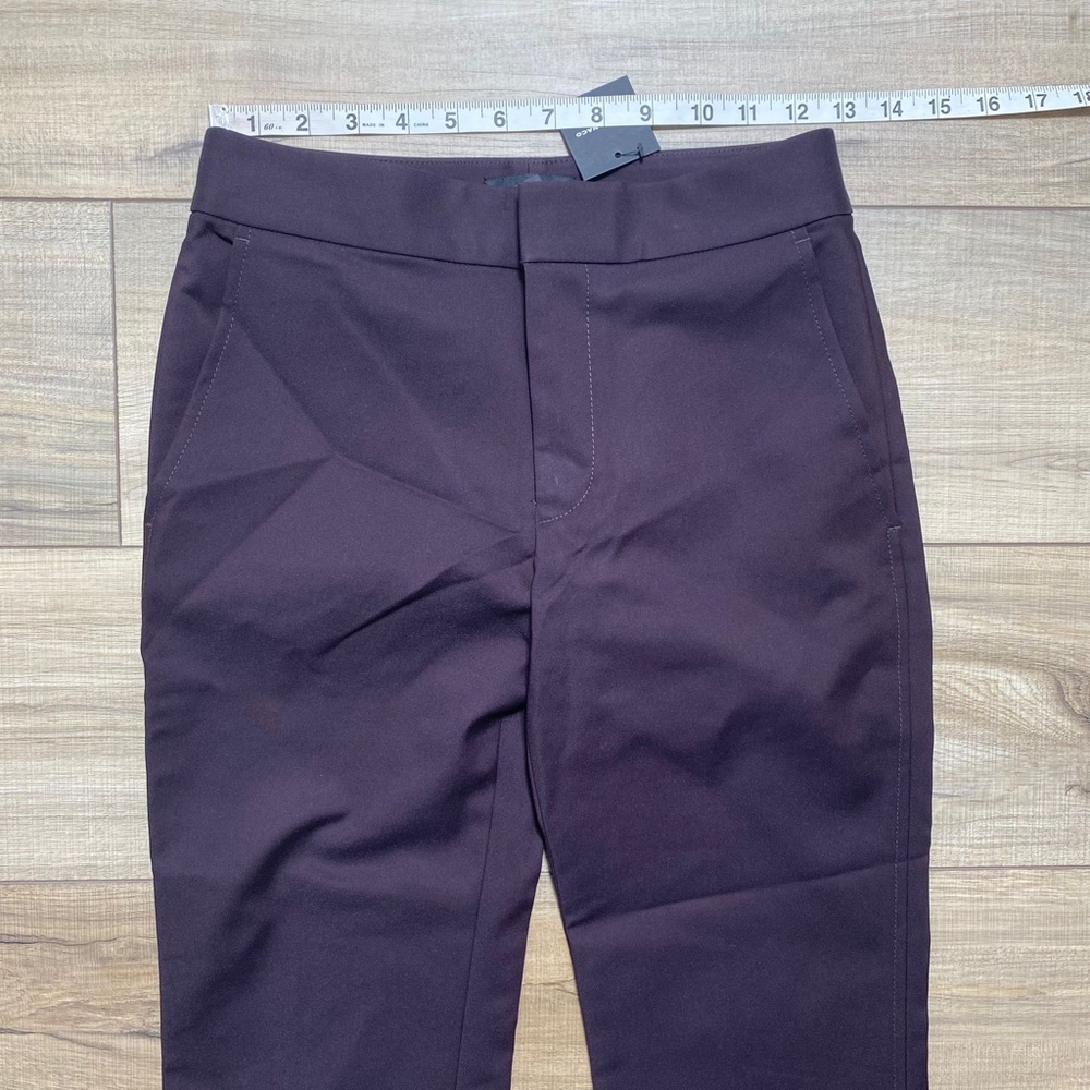 Club Monaco Women Cropped Kick Flare Size 00 Plum - Picture 2 of 13